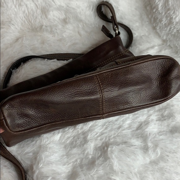 FOSSIL brown crossbody leather bag - Picture 6 of 8